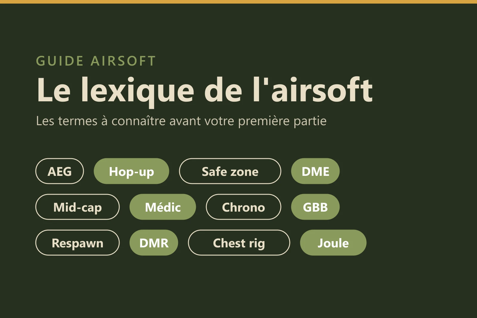 Lexique de l'airsoft : les 50 termes à connaître pour débuter